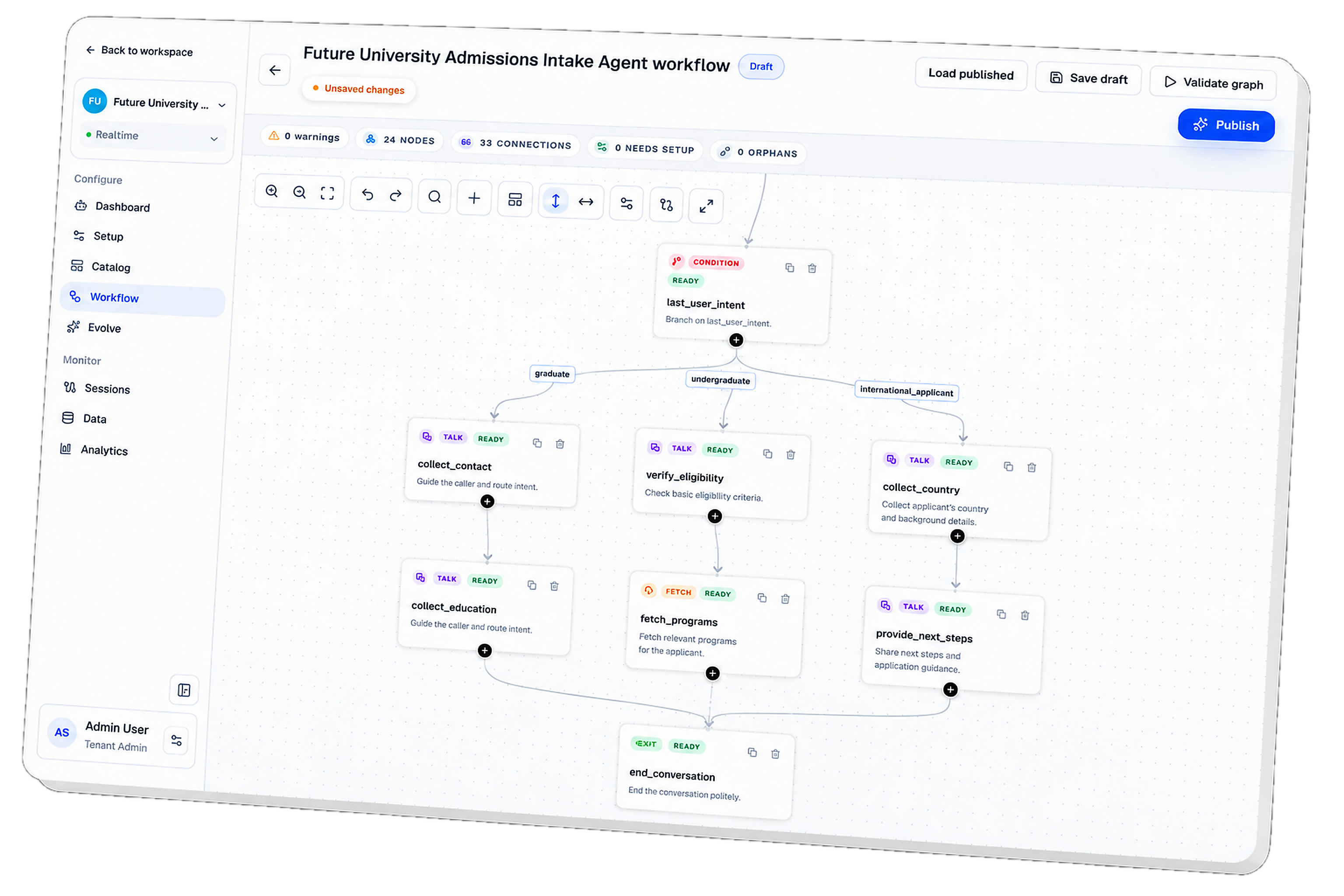 Voxae AI Studio product workspace